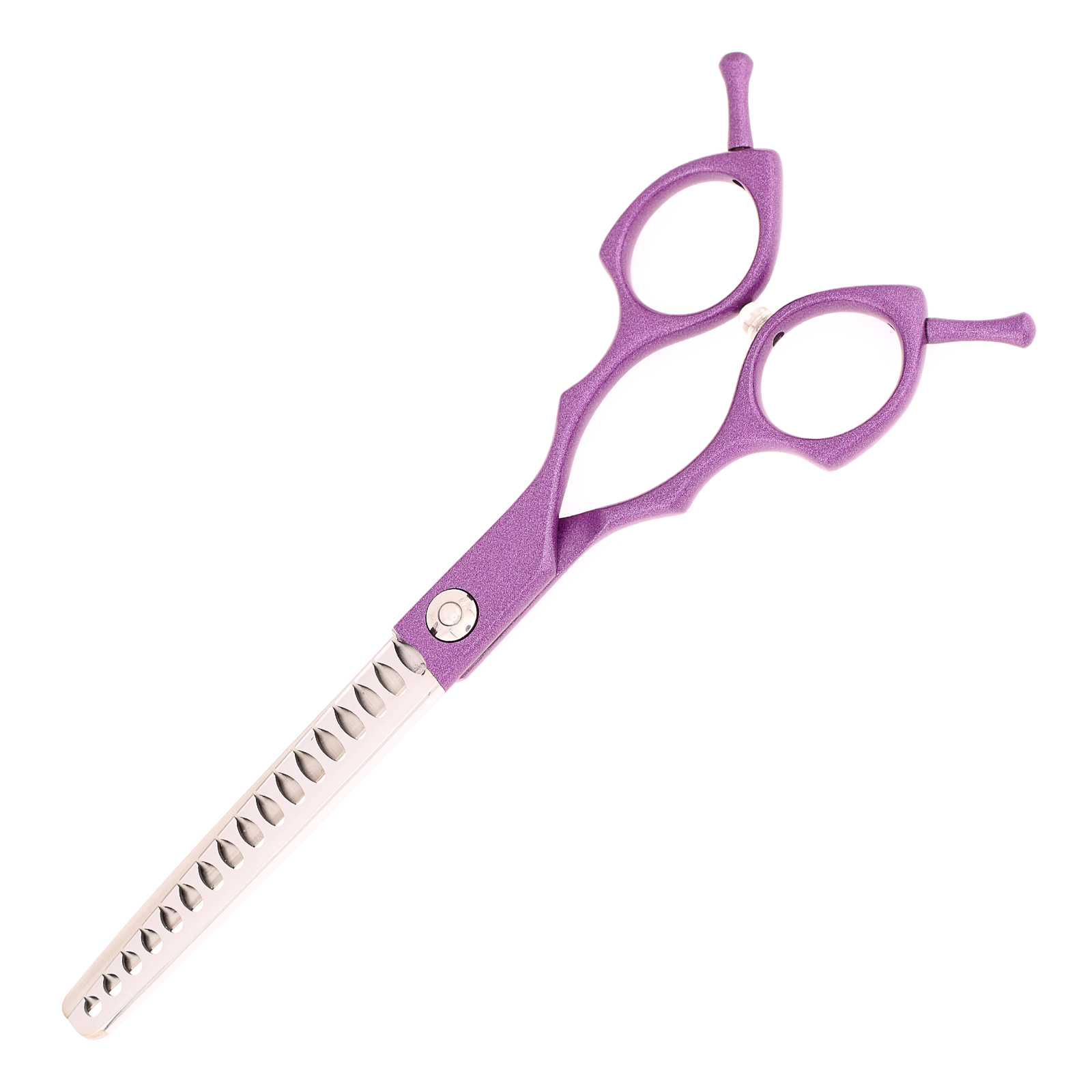 Titan Shears - Chunker Purple Aluminum 440C Convex RH STR 6.5" image 1